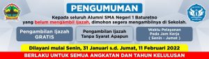 Alumni ambil ijazah Gratis SMANSABA